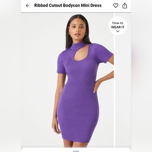 Forever 21 Ribbed Cutout Bodycon Mini Dress
